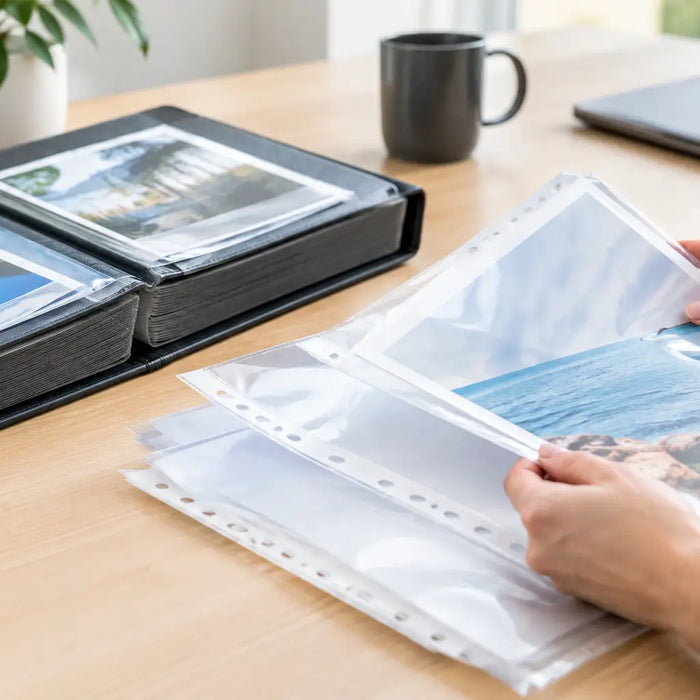 Albumblad eller plastfickor för dokument?