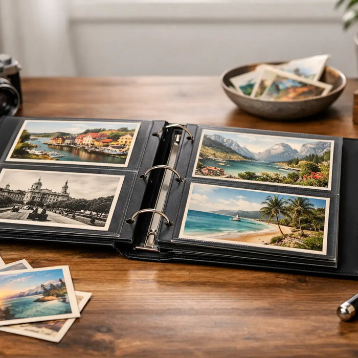 Vykortsalbum för säker och snygg förvaring