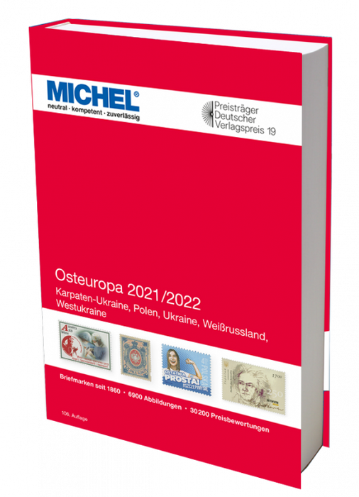 Michel Frimærkebog - Østeuropa 2021/2022 (OBS-bog på tysk)