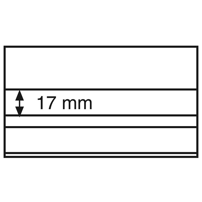 Indstikskort, 2 transparente strimler med dækark, pakke med 100, 148x85 mm (PVC)