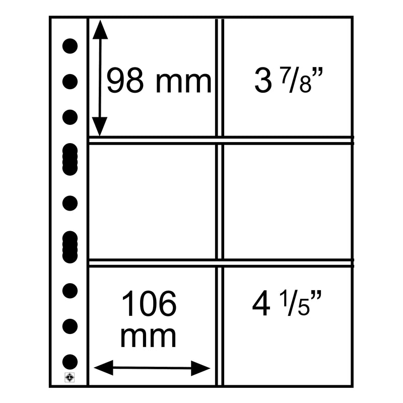 Indføringsblad til mønter og sedler GRANDE (5 pakke)