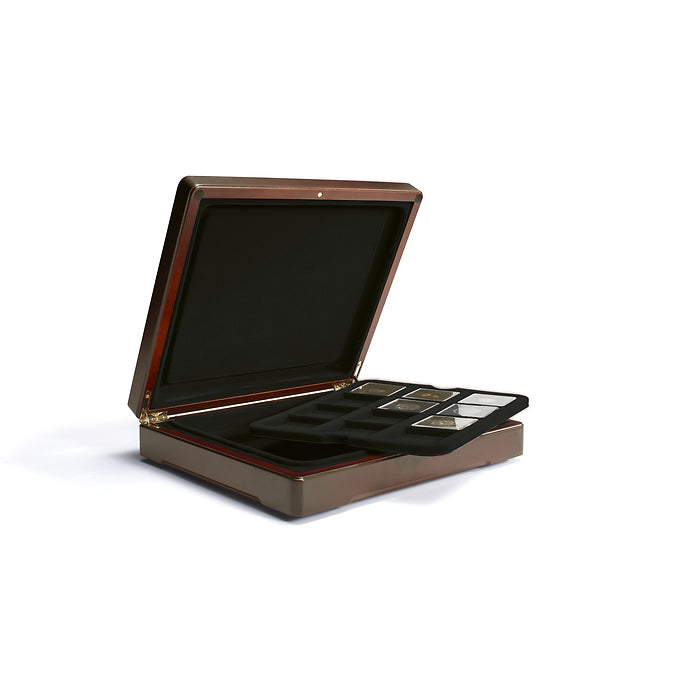 Mazzola præsentationsetui til Quadrum møntkapsler, sort bakke