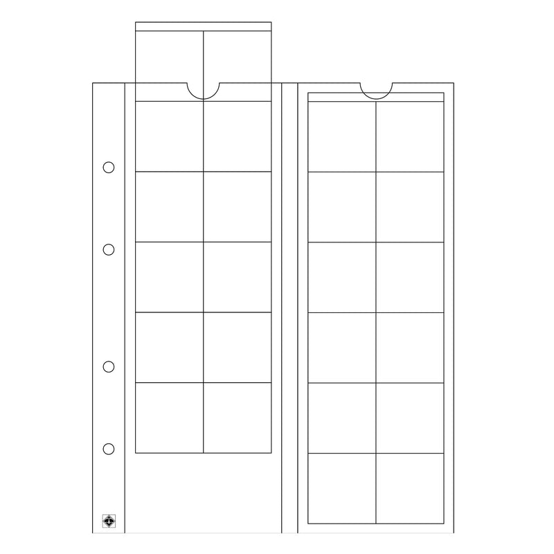 Indsatsark til mønter i OPTIMA-serien (5-pak)