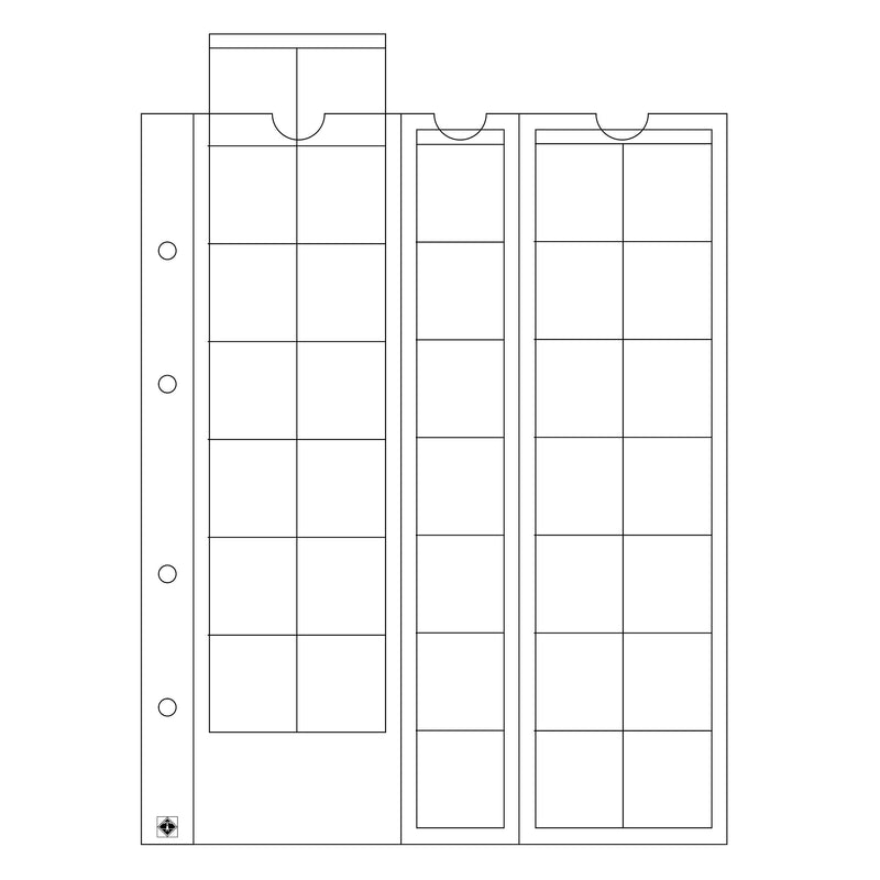 Indsatsark til mønter i OPTIMA-serien (5-pak)