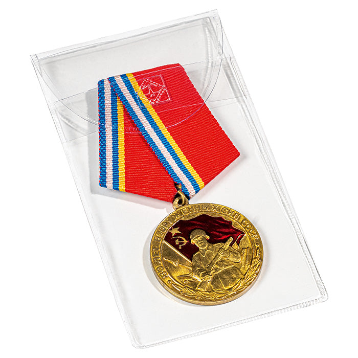 Skyddsficka för medaljer och utmärkelser upp till 50x100 mm, 50-pack