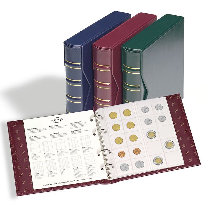 Ringalbum NUMIS, klassisk design inklusive beskyttelsesetui