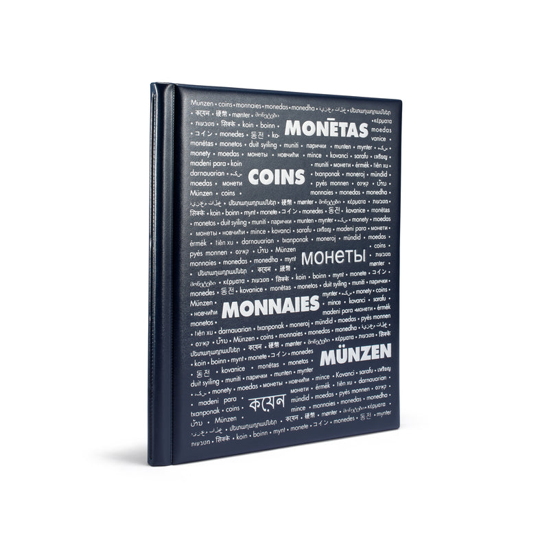 Myntalbum Route för 200 mynthållare, blå