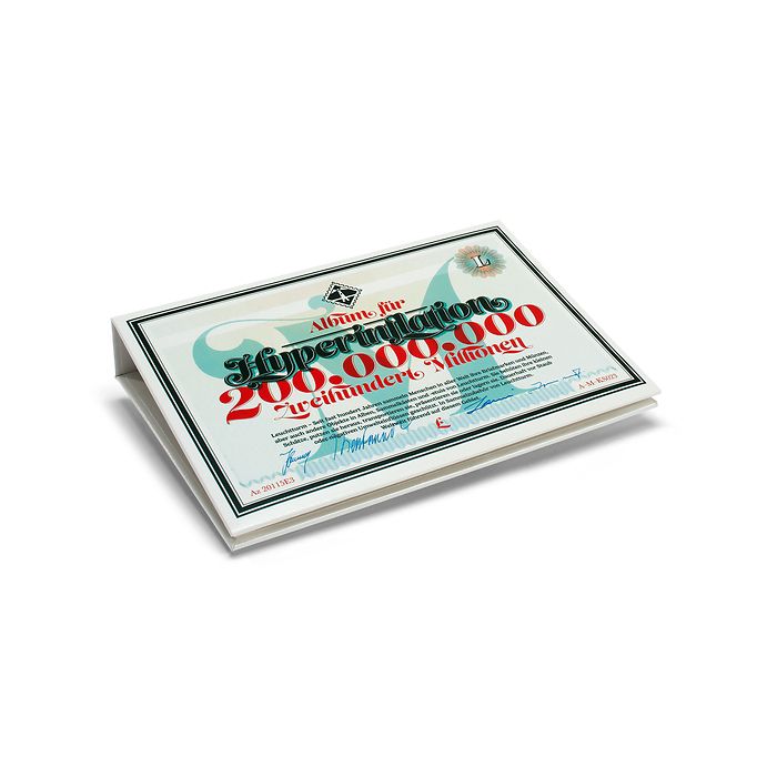Lommealbum med inflationspenge til 20 sedler