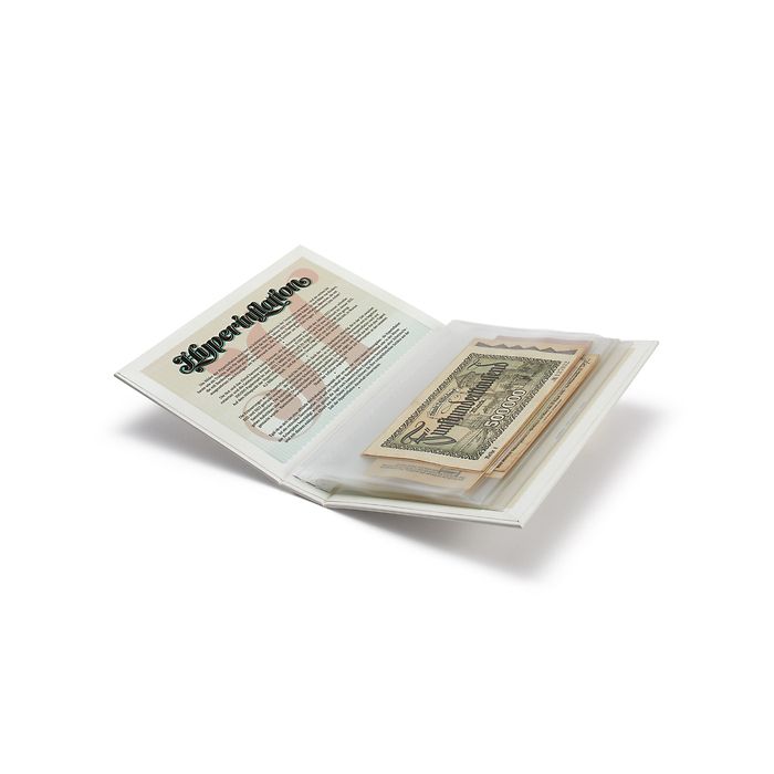 Lommealbum med inflationspenge til 20 sedler
