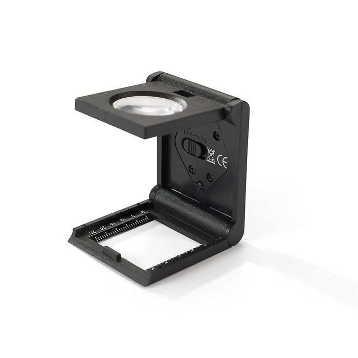 Perforeringsmåler, 5x forstørrelse, med LED 